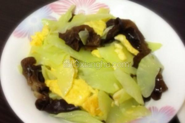 鸡蛋莴苣木耳正宗做法