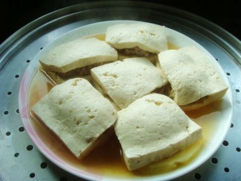 豆腐肉馅煮汤的做法视频