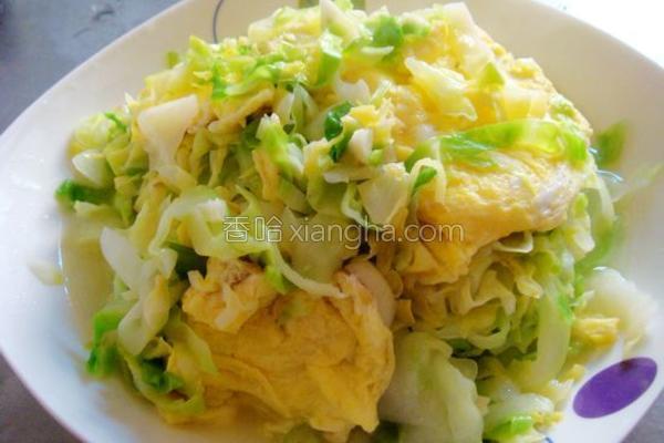 包菜炒鸡蛋做法图解