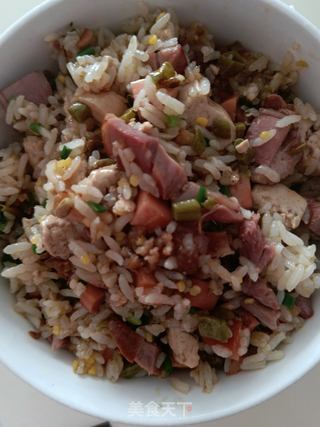 瘦肉豆腐炒饭的做法