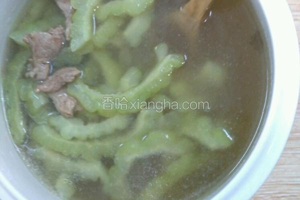 苦瓜圈肉末汤的做法
