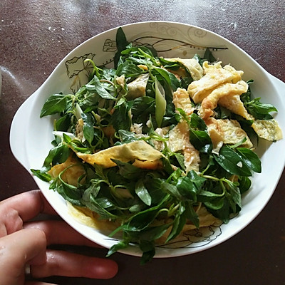 荆芥加鸡蛋的做法