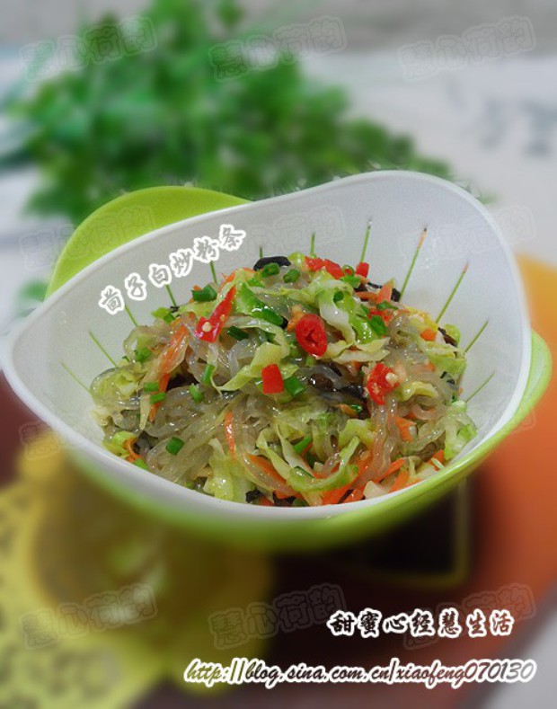 茴子白炒粉条的做法