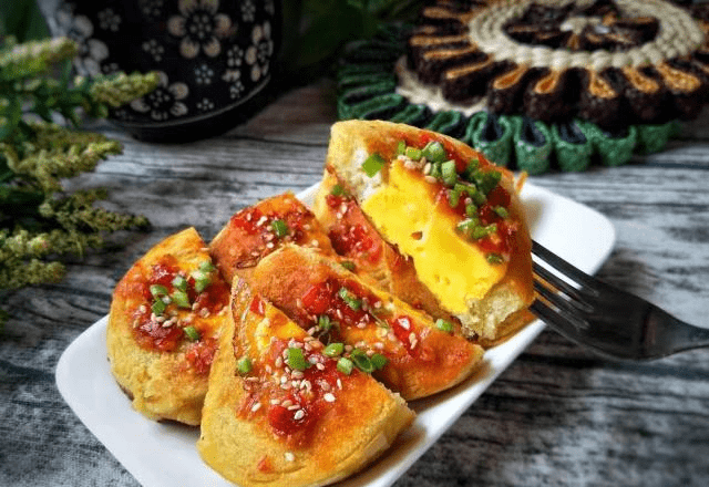 葱花鸡蛋煎馒头做法