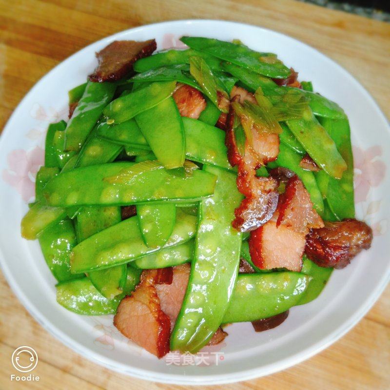荷兰豆炒腊肉做法