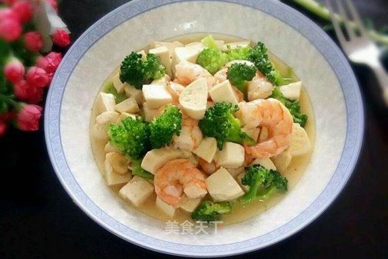 虾仁豆腐烧羊肉，鲜美口感与健康的三重奏