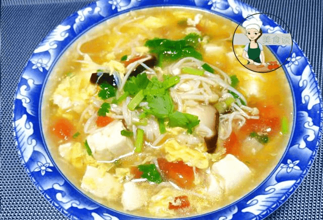 豆腐西红柿虾皮汤，家常美味，营养滋补的温暖汤品