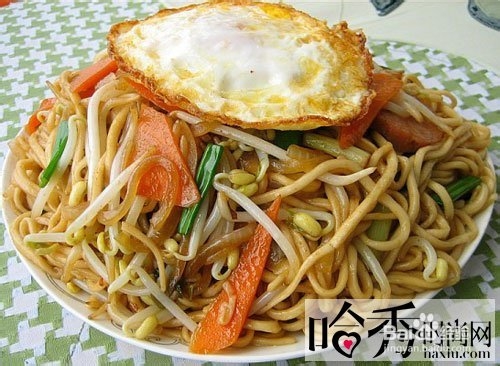 茼蒿鸡蛋炒面做法大全