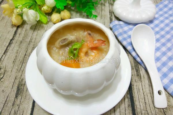 排骨虾粥花生酱的做法