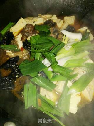 家常美食的魅力，青蒜焖豆腐鱼头的美味与营养解析