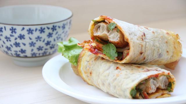 塌豆腐煎饼的做法视频