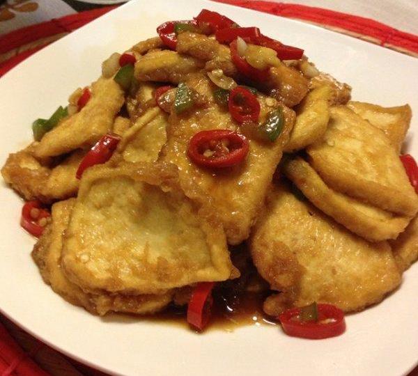 豆豉酱煎豆腐的做法