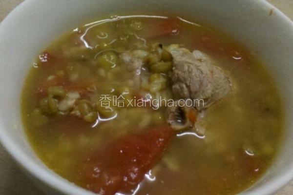 排骨炖绿豆和黄豆的做法