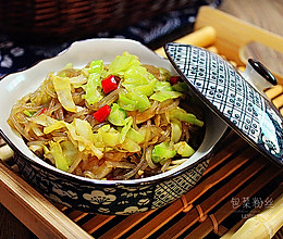 豆腐干粉丝包菜的做法