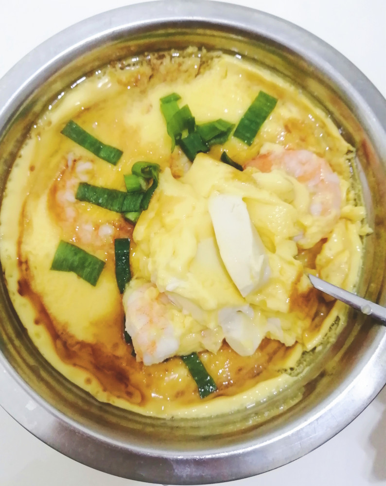 虾仁蒸蛋豆腐，鲜美口感与营养满分的美味佳肴