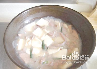 豆腐猪肝煮汤的做法视频