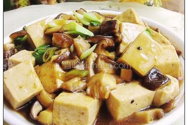 蚝油豆腐香菇的做法