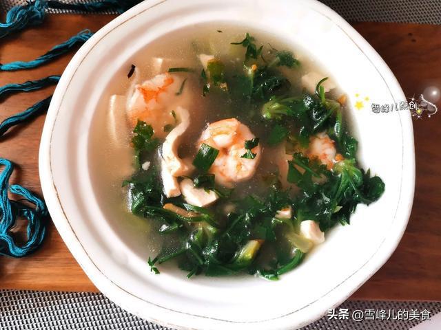 荠菜虾仁汤的做法大全