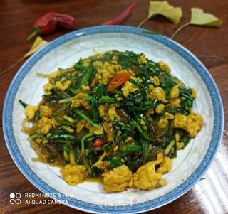 韭菜鸡蛋炒煎豆腐的做法