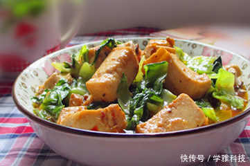 生菜和豆腐的做法