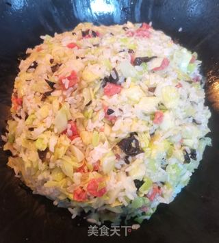 豆腐圆白菜炒饭，美味与营养的完美融合