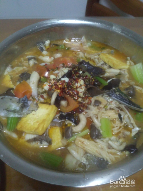 豆腐炖麻辣鱼的做法