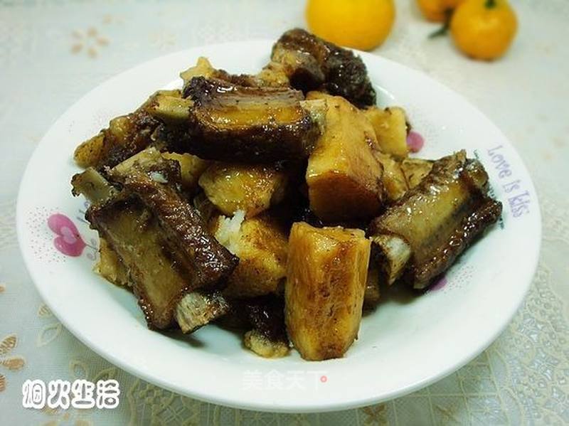 排骨焖山药藕片的做法