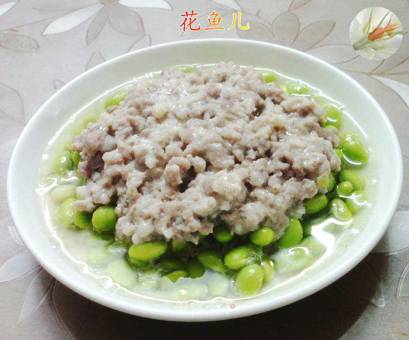 豆腐蒸毛豆肉末，家常美食的鲜美诱惑