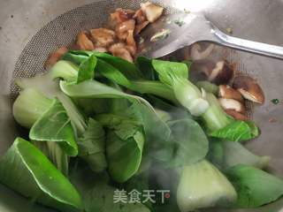 香菇炒小油菜的做法
