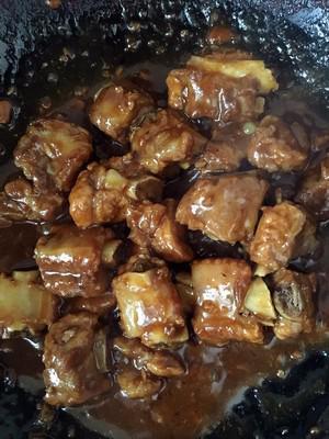 排骨炖鸡肉干豆角的做法