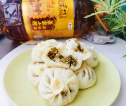 干萝卜干素包子，传统风味，健康美味一包打尽