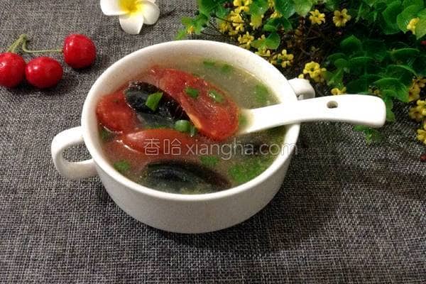 番茄皮蛋虾仁汤的做法
