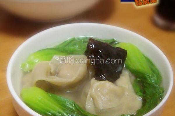 青菜粉丝鸡蛋馄饨的做法