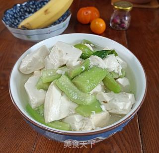 豆腐炒丝瓜的做法