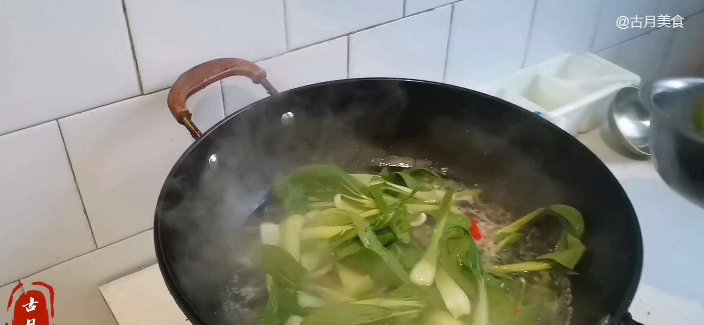 豆腐泡青菜肉丝，家常美味，营养满分
