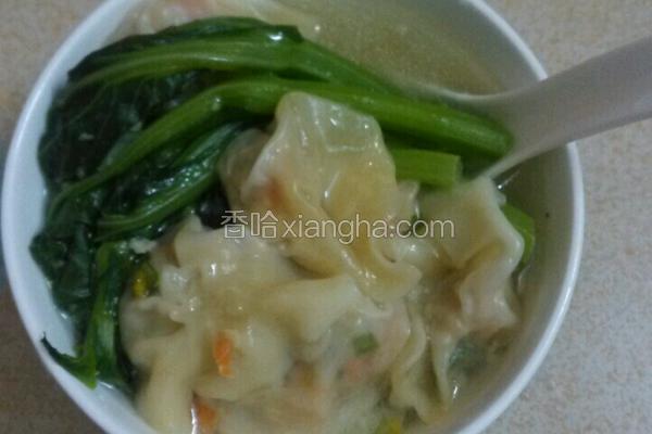 馄饨菜心做法