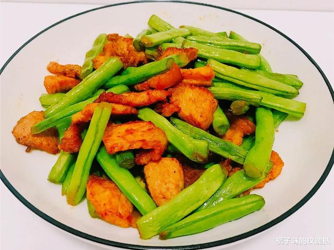 豆腐豆角炒肉片，家常美味，营养满分