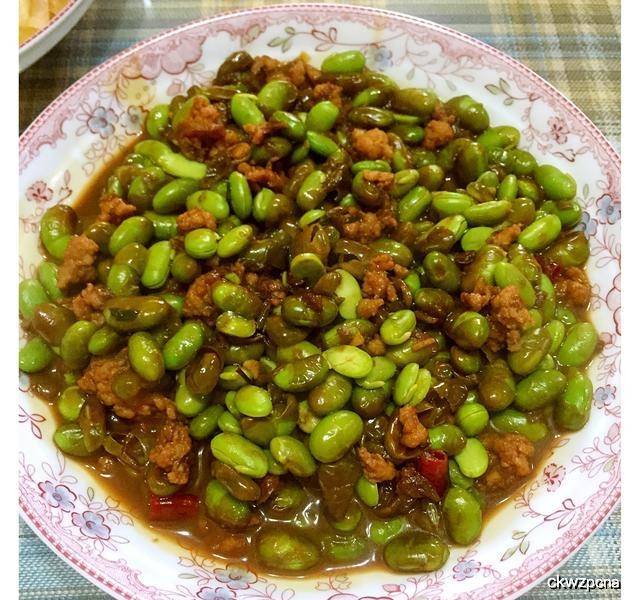 豆腐毛豆肉末的做法