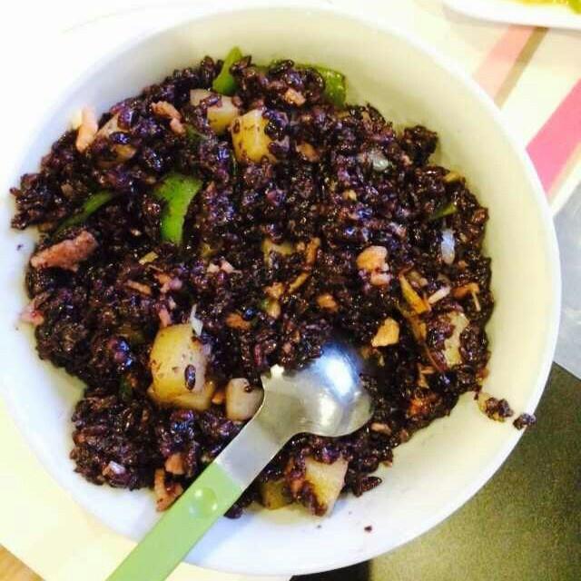 黑米豆腐炒饭的做法