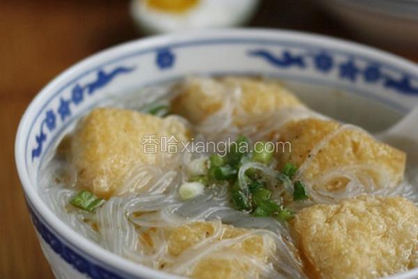油豆腐碎肉粉丝的做法