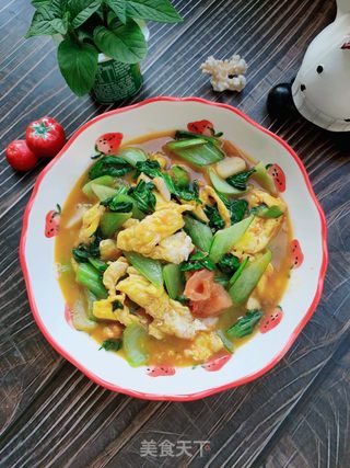 鸡蛋番茄油菜做法