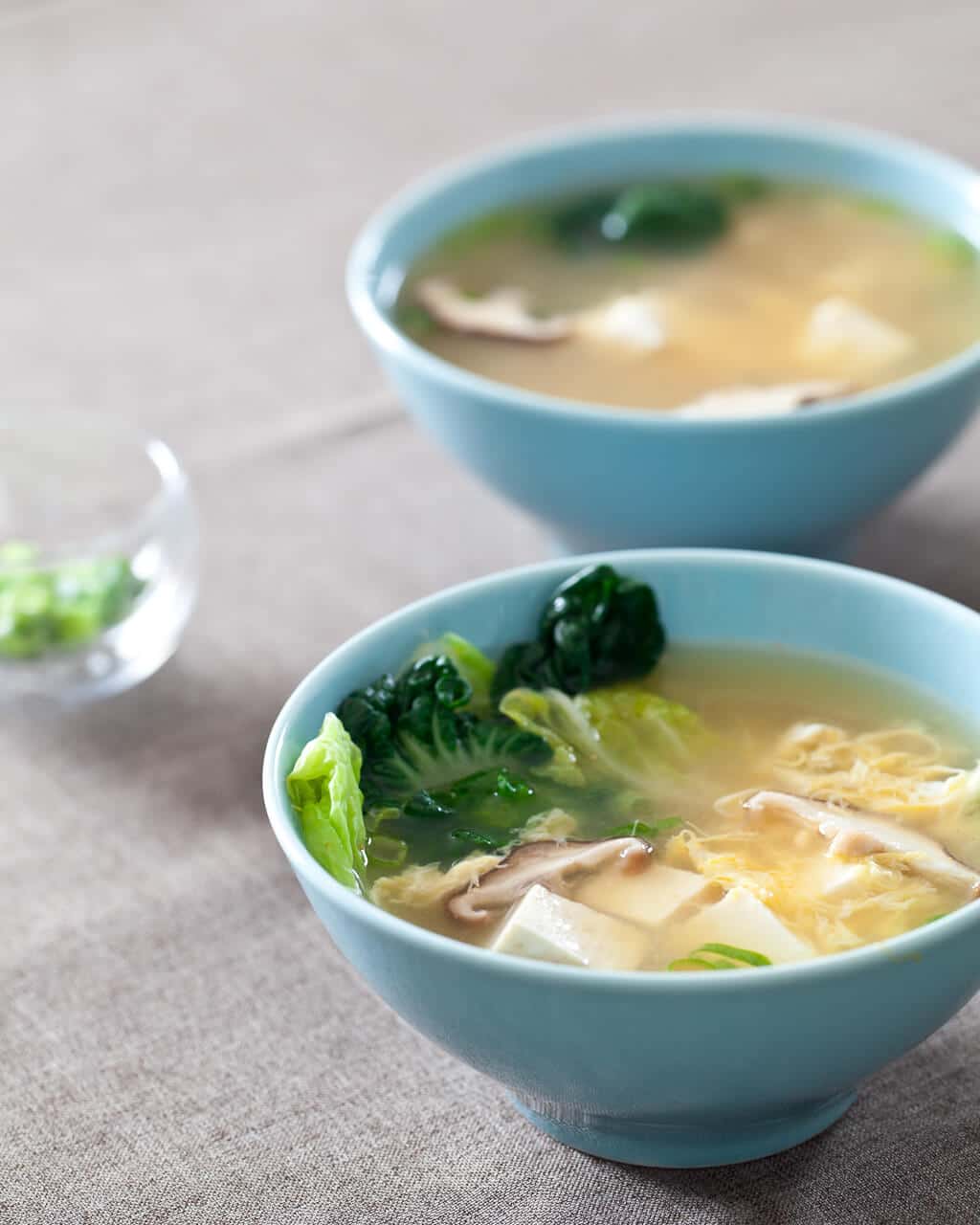豆腐白菜菇汤，暖身养颜的简便食谱