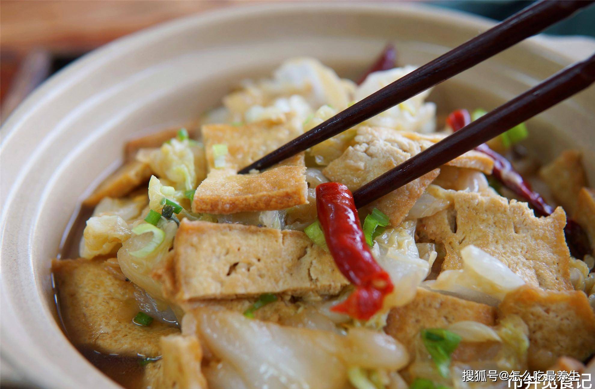 家常美味，肉烩白菜豆腐的做法与养生功效
