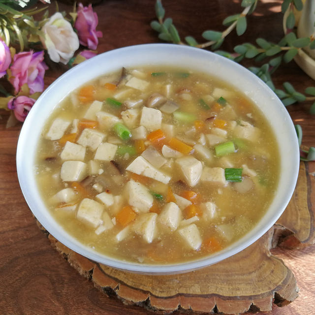 豆腐蘑菇羹的家常做法