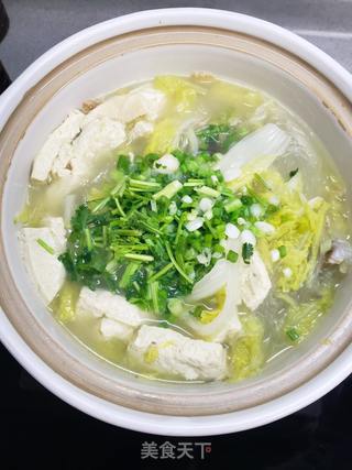 白菜粉条豆腐炒菜的做法