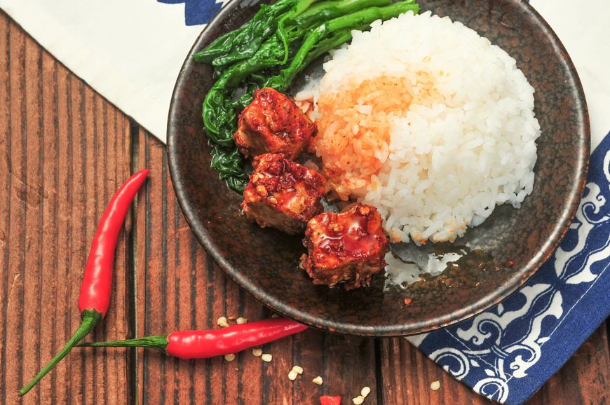 豆腐腐乳蘸汁，家常美味，一蘸即化