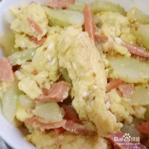 火腿鸡蛋丁做法