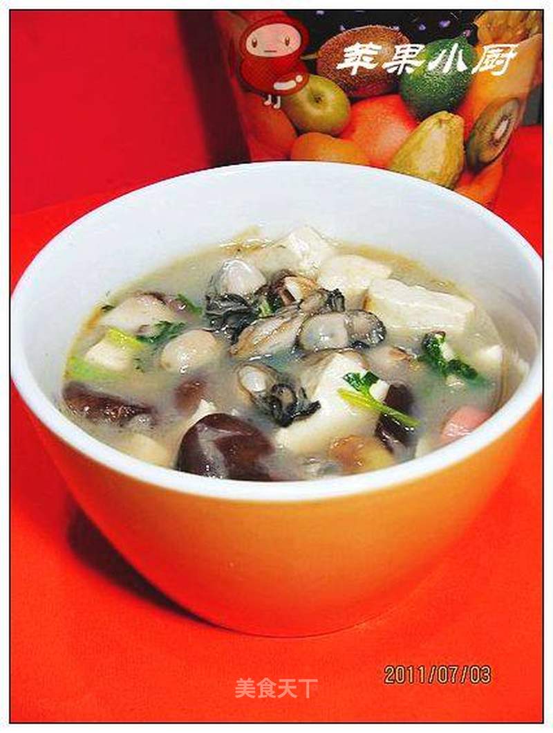 豆腐血块海蛎汤，一碗滋补养生的海鲜佳肴