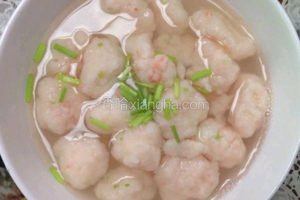 虾滑汤的做法