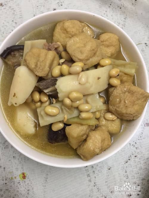 排骨油豆腐菠萝的做法